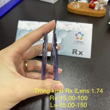 Tròng Kính Cao Cấp iLens RX 1.74 BLUE BLOCK UV410 SHMC