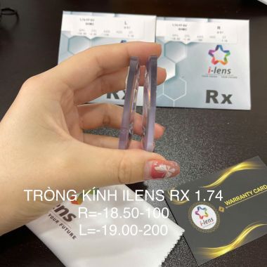 Tròng Kính Cao Cấp iLens RX 1.74 BLUE BLOCK UV410 SHMC